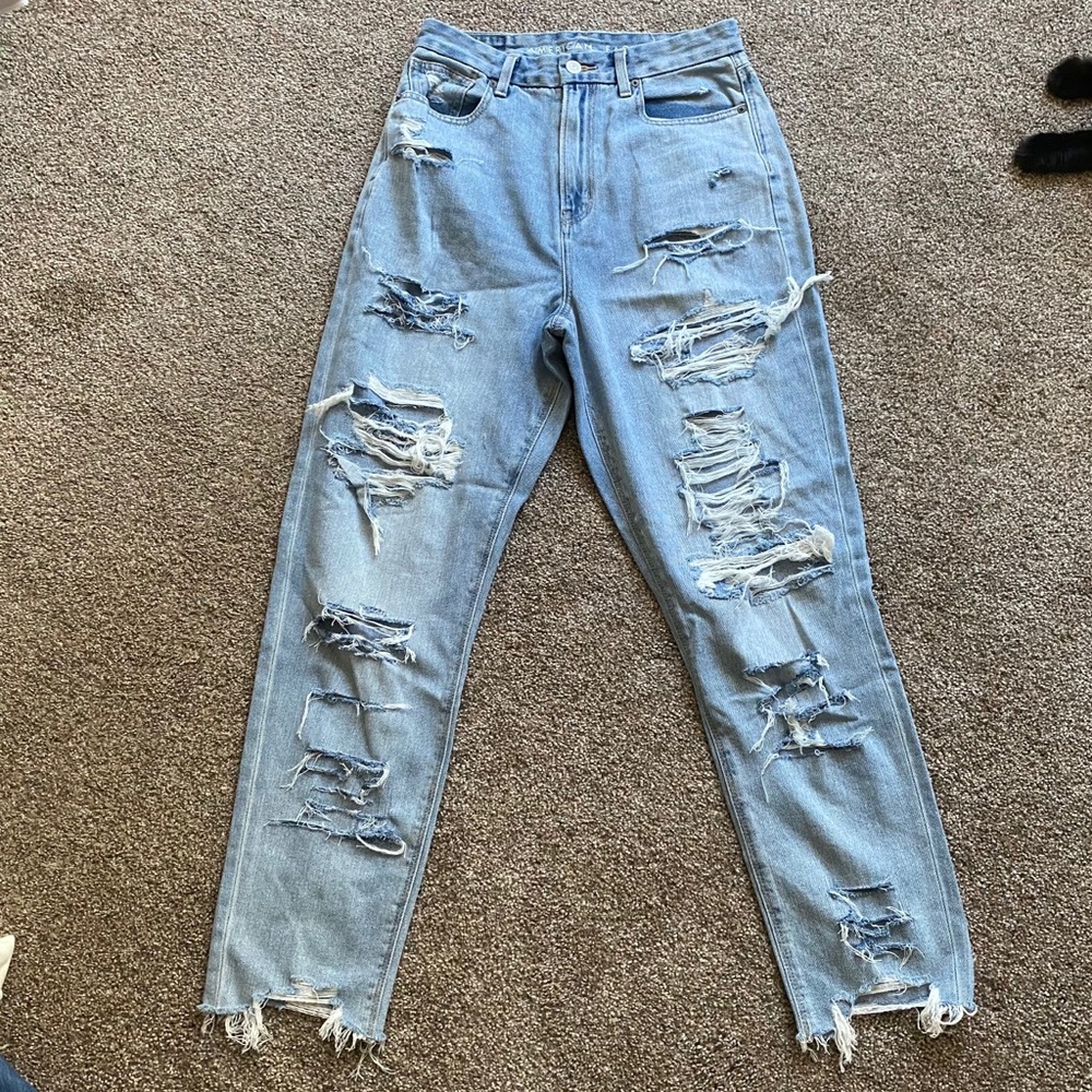 Ripped mom jeans